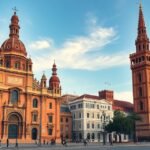 Sevilla katedrális és a Giralda torony panorámában