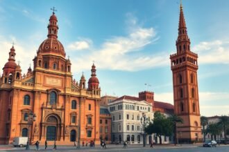 Sevilla katedrális és a Giralda torony panorámában