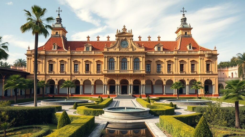 A Palacio de las Dueñas jellegzetes épülete Sevilla városában.