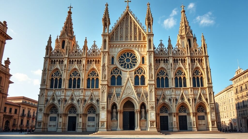 A La Seo katedrális részlete, Zaragoza híres épület