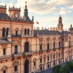 A Lonja de Zaragoza reneszánsz csarnoka Spanyolországban