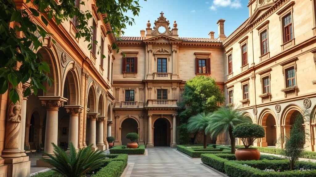 Zaragoza reneszánsz udvara, Patio de la Infanta, díszes faragásokkal