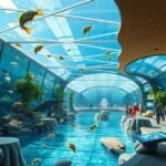 Zaragoza folyami akvárium interaktív kiállítással és egzotikus halakkal.