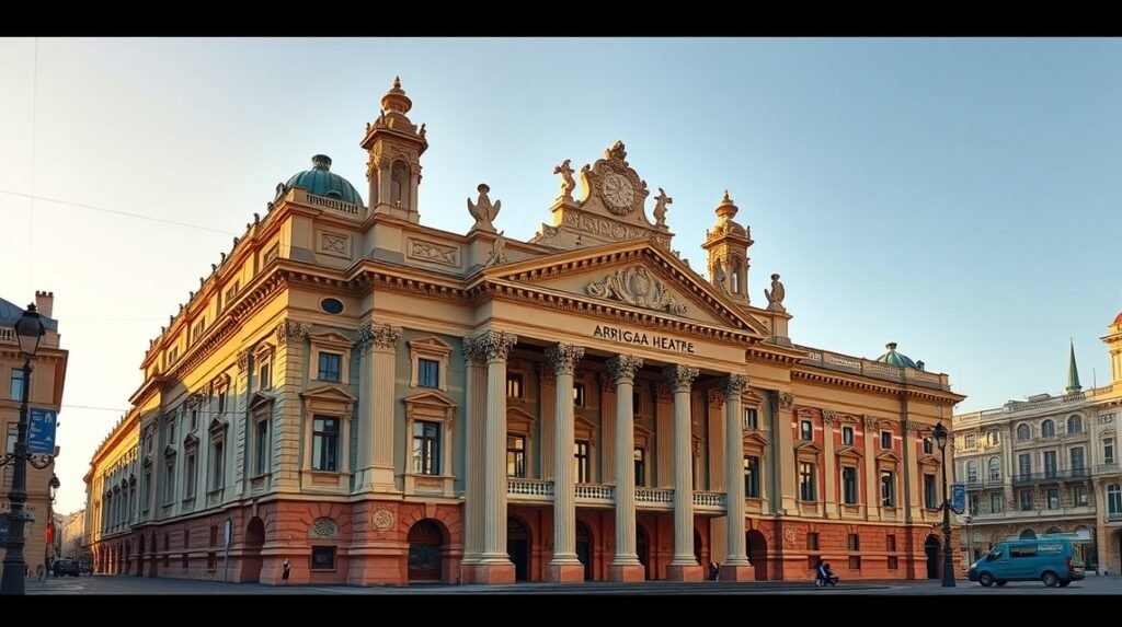 Arriaga Színház neobarokk épülete Bilbao városában