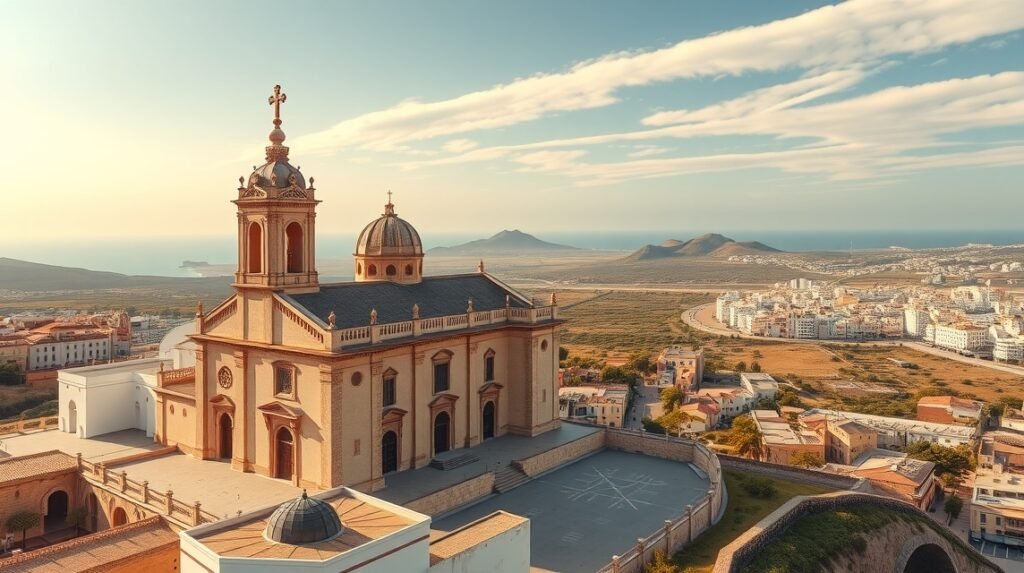 Santa Maria de las Nieves katedrális kilátás Ibiza szívéből