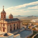 Santa Maria de las Nieves katedrális kilátás Ibiza szívéből