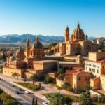 Kilátás Andalúziában, Sevilla, Granada és Córdoba közelében.