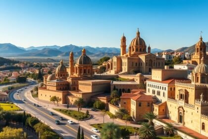 Kilátás Andalúziában, Sevilla, Granada és Córdoba közelében.