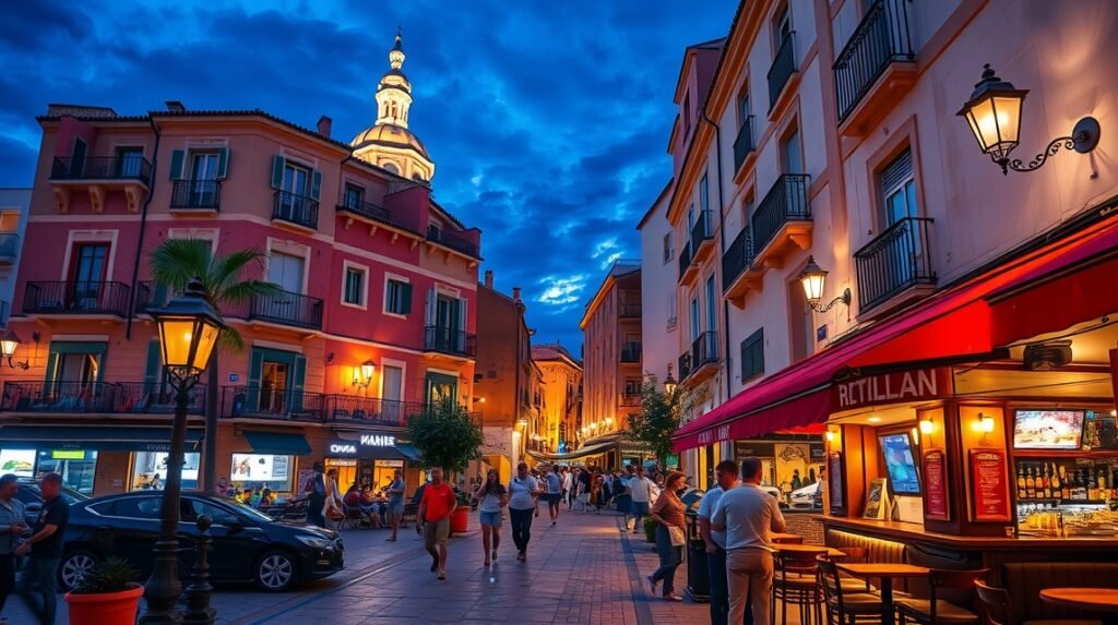 Santa Catalina negyed bárok és emberek Palma éjszakáján