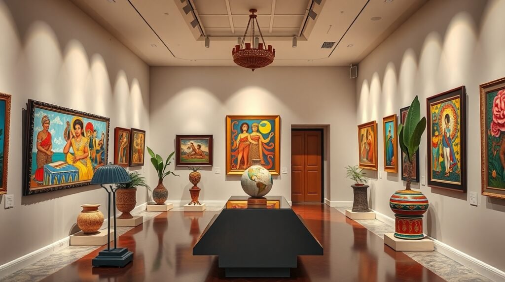 A Ralli Múzeum kiállítása színes latin-amerikai művészetekkel.