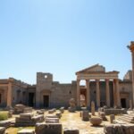 A Római Fórum negyed romjai Cartagenában, Spanyolországban.