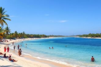 Nyali Beach Mombasában, strand és tengerparti élet képe