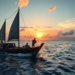 Hajókázás a Tamarind Dhow fedélzetén Mombasában naplementében