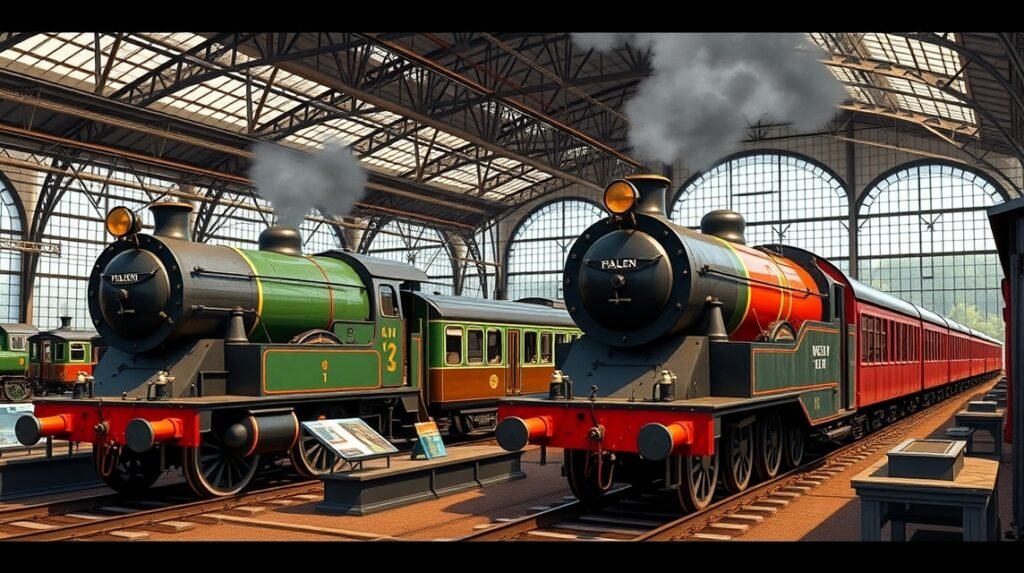 Nairobi Vasúti Múzeum gőzmozdonyai és régi vagonjai