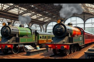 Nairobi Vasúti Múzeum gőzmozdonyai és régi vagonjai