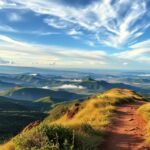 Panorámás kilátás a Ngong-hegységre Nairobi közelében