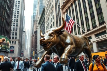 Támadó Bika szobor Wall Street-en, New York ikonikus látványossága
