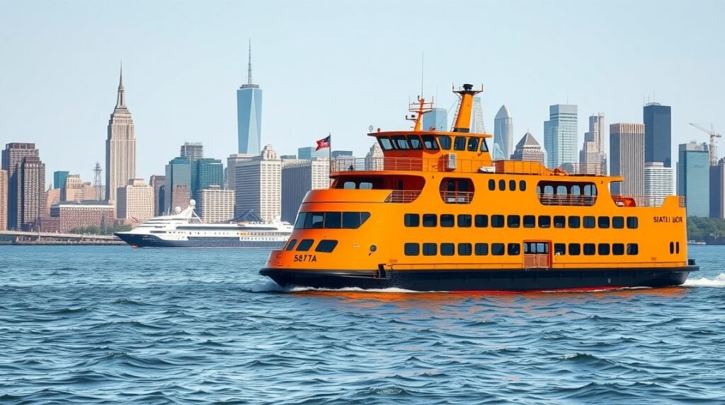 Staten Island komp a New York-i skyline előtt