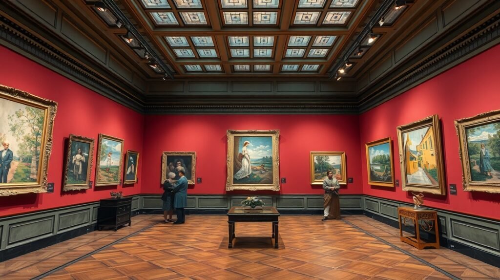 Impresszionista festmények a Barnes Foundation kiállításán Philadelphiában.