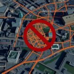 Baltimore térkép érzékelteti a kerülendő környékeket biztonsági figyelmeztetéssel.