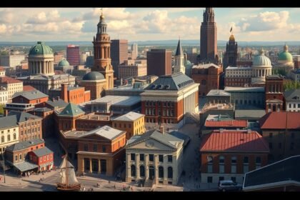 Boston történelmi városképe a forradalom szívében