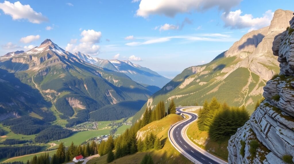 Panorámás útvonal a Grossglockner környékén Ausztriában