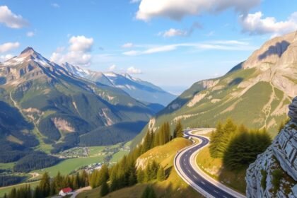 Panorámás útvonal a Grossglockner környékén Ausztriában