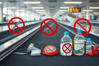 Tiltott tárgyak a repülőtéren: folyadékok és éles eszközök