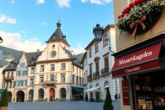 Salzburg városnézés, Mozart-golyó bolt