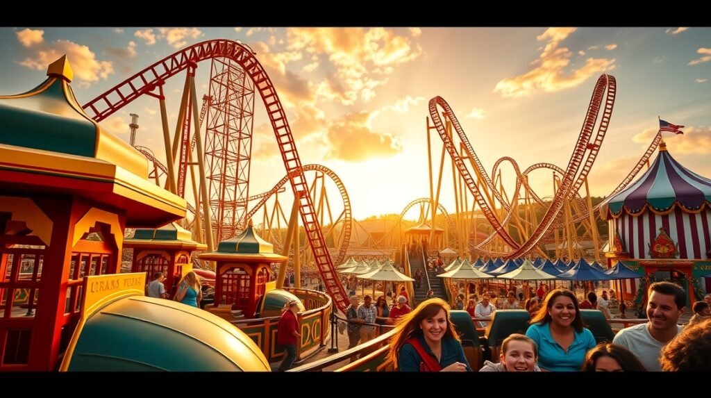 Carowinds vidámpark hullámvasutak és családi szórakozás Charlotte-ban