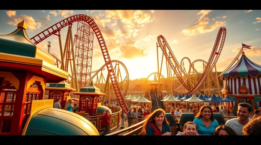 Carowinds vidámpark hullámvasutak és családi szórakozás Charlotte-ban