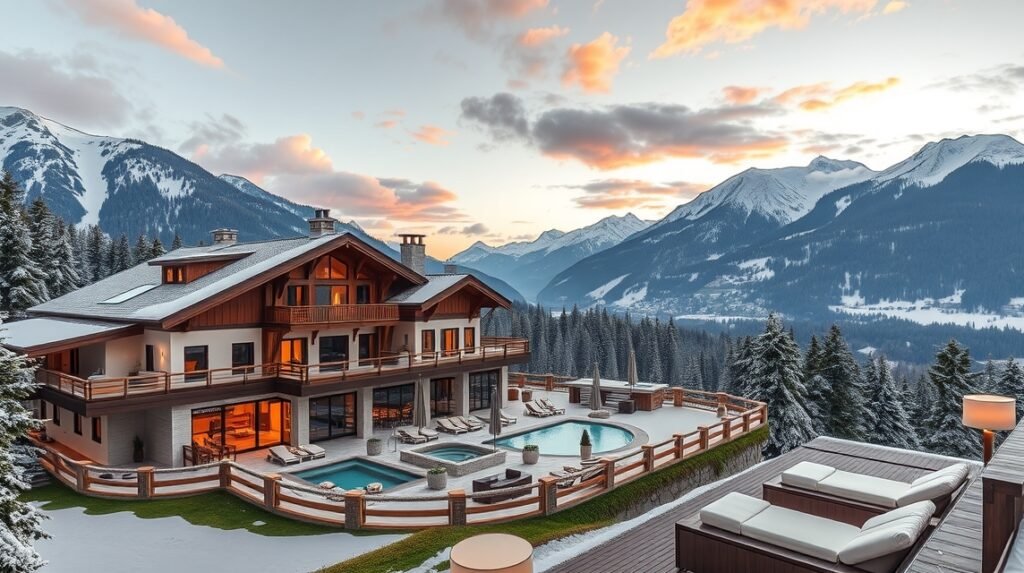 Luxus wellness hotel az osztrák Alpokban, lenyűgöző kilátással