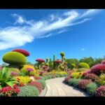 Montréal Botanikus Kert növényszobrai és virágoskertjei