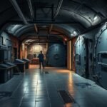 Diefenbunker belső tér, hidegháborús menedék Ottawa-ban.