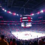 Hoki mérkőzés a Scotiabank Saddledome-ban Calgaryban