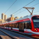 C-Train villamos Calgary városában, modern közlekedési rendszer