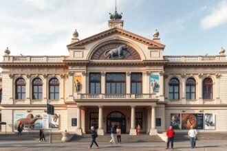 Grigore Antipa Természettudományi Múzeum külső nézete Bukarestben.