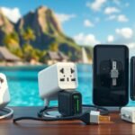 Különböző töltők és átalakítók az amerikai Hawaii szigeteken