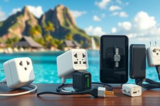 Különböző töltők és átalakítók az amerikai Hawaii szigeteken