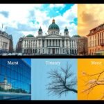 Bukarest városképek különböző évszakokban és időjárási viszonyokban.