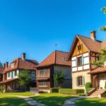 A Bánsági Falumúzeum skanzenje Temesváron, parasztházakkal.