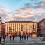 A Szabadság tér és szobrok Temesváron, Romániában