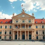 A Barokk Palota és a Művészeti Múzeum Temesváron, Romániában.