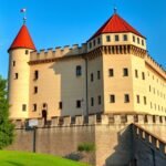 A Temesvár Mária Terézia-bástyája gyönyörű kilátással és építészeti részletekkel.