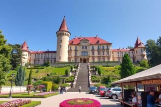 A Hunyadi-kastély impozáns épülete Temesváron, Bánsági Múzeum