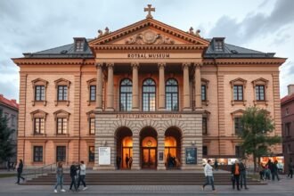 Forradalom Emlékmúzeuma előtti részlet Temesváron, Romániában.