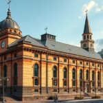 Gyárvárosi Zsinagóga Temesváron, gyönyörű építészeti részletekkel.