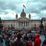 Temesvári forradalom emlékezete a tér közepén