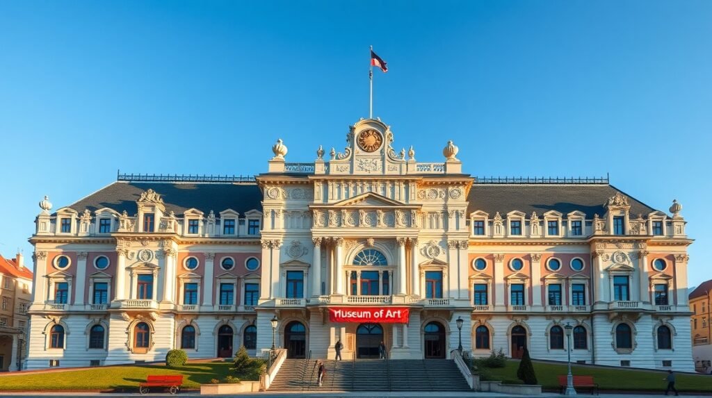 A Bánffy-palota impozáns épülete Kolozsváron, Romániában.