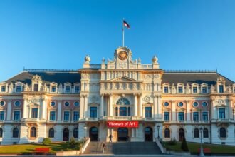 A Bánffy-palota impozáns épülete Kolozsváron, Romániában.